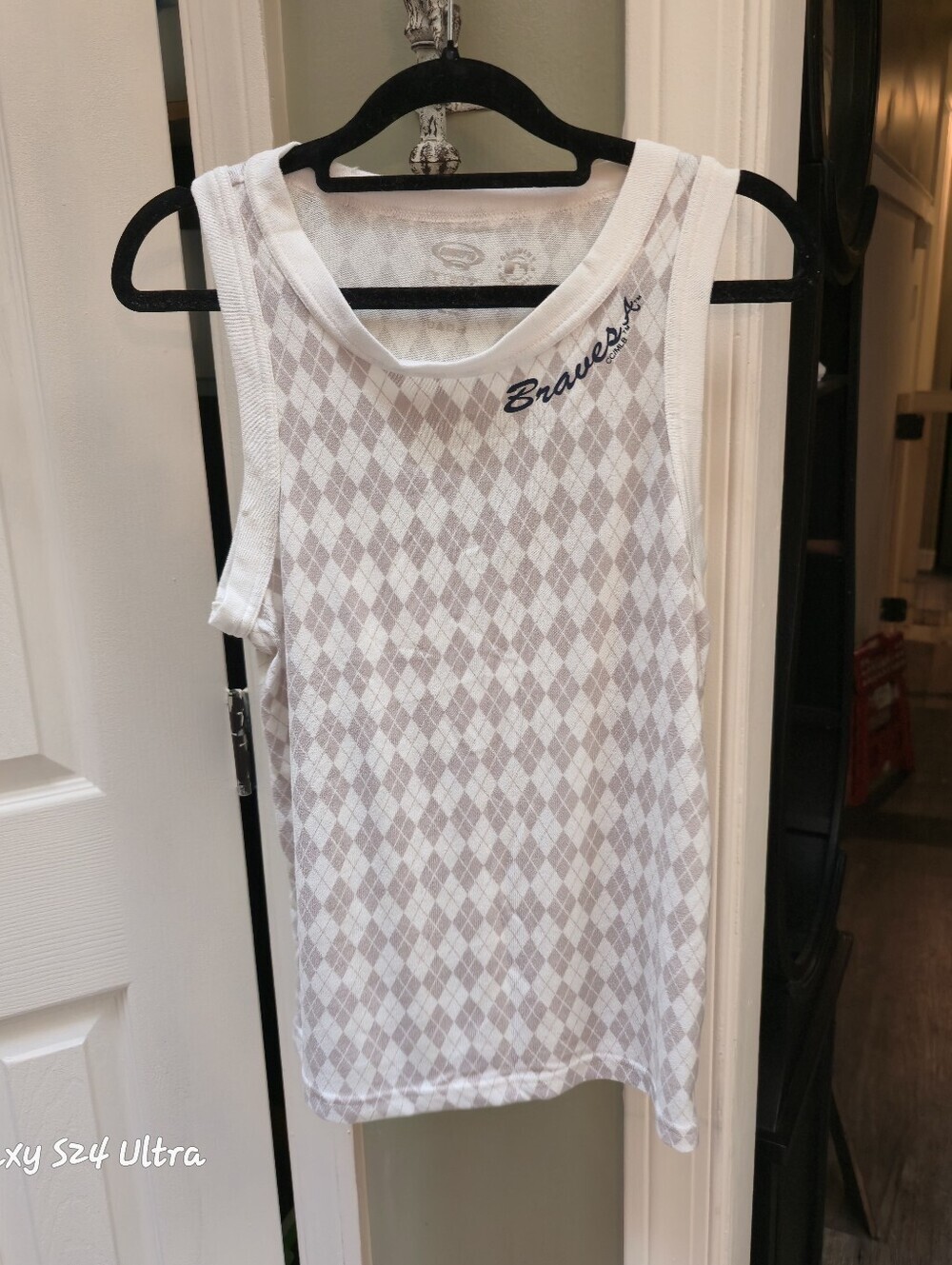 MLB Gray Diamond Pattern PJ Set - Picture 5 of 9